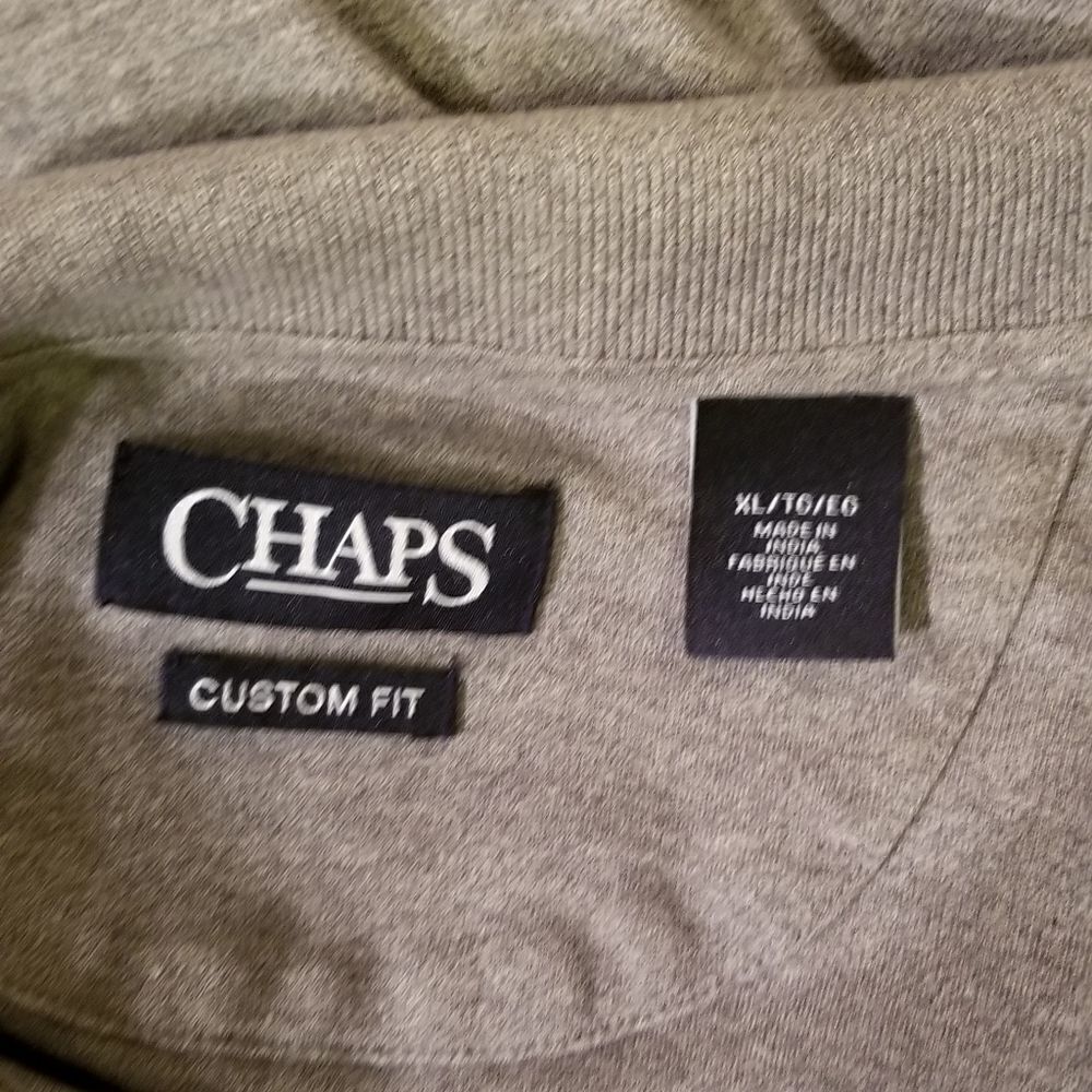 Men's Chaps Grey Polo Size XL - Picture 5 of 6